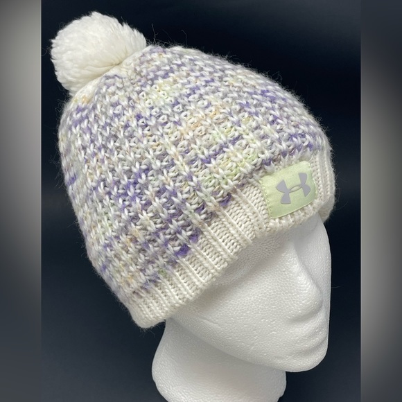 UNDER ARMOUR: Mulitcolor Knit/Fleece Hat, Youth Medium (4-6 Years) - Picture 7 of 11